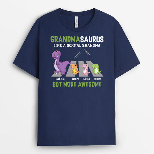 2385AUK1 personalised daddysaurus like a normal dad but more roarsome t shirt_3