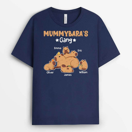 2389AUK2 personalised daddys gang capybara t shirt