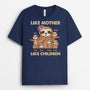 2396AUK2 personalised like father like children sloth t shirt