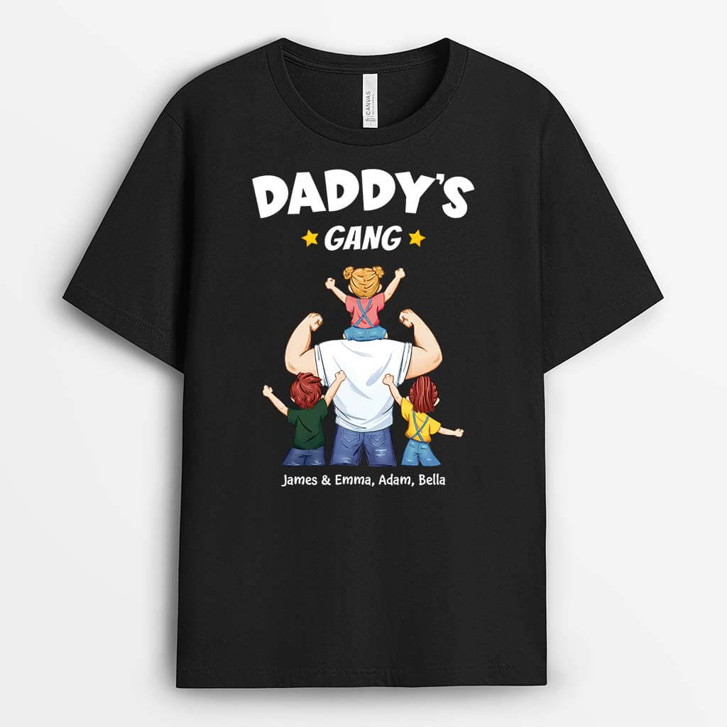 2397AUK1 personalised dads grandads gang t shirt