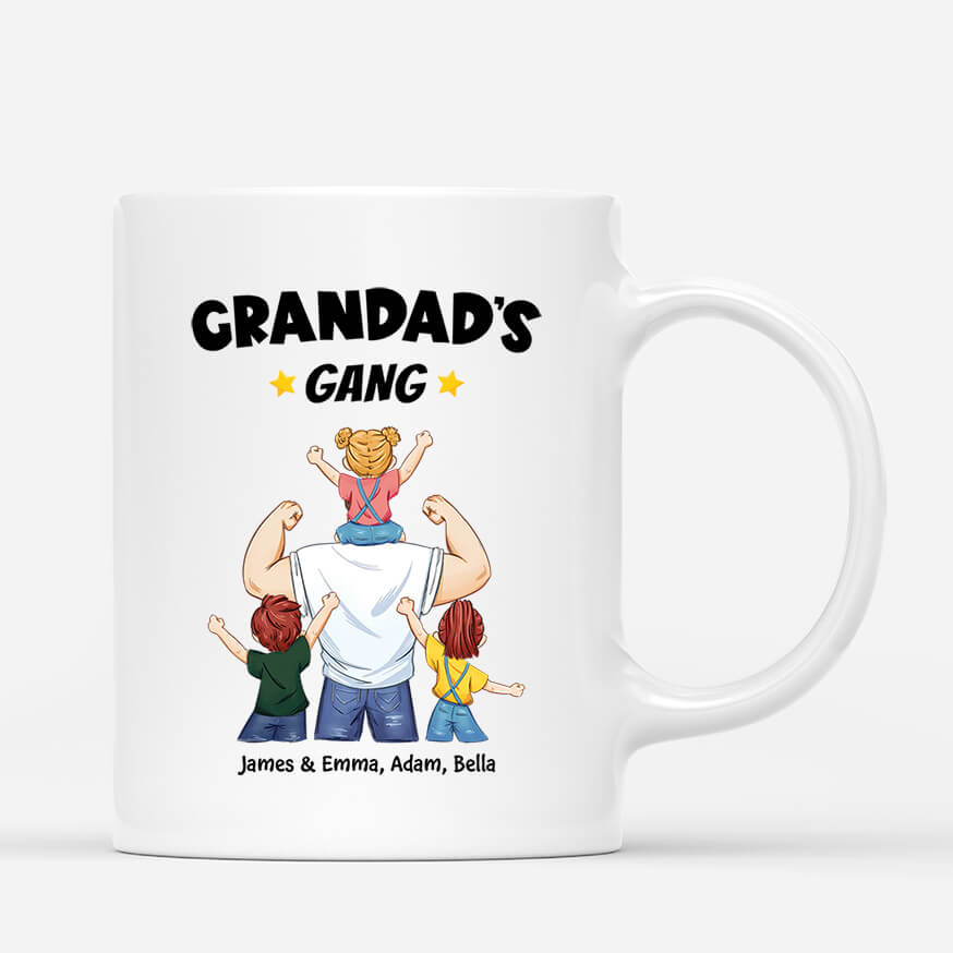 2397MUK1 personalised dads grandads gang mug