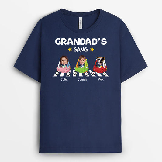 2406AUK2 personalised dads grandads gang kids and pets cars t shirt_9f4a8b87 09e5 4bab bf82 496d7c020872