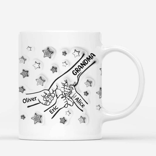 2410MUK1 personalised dad and kids fists bump stars mug_2