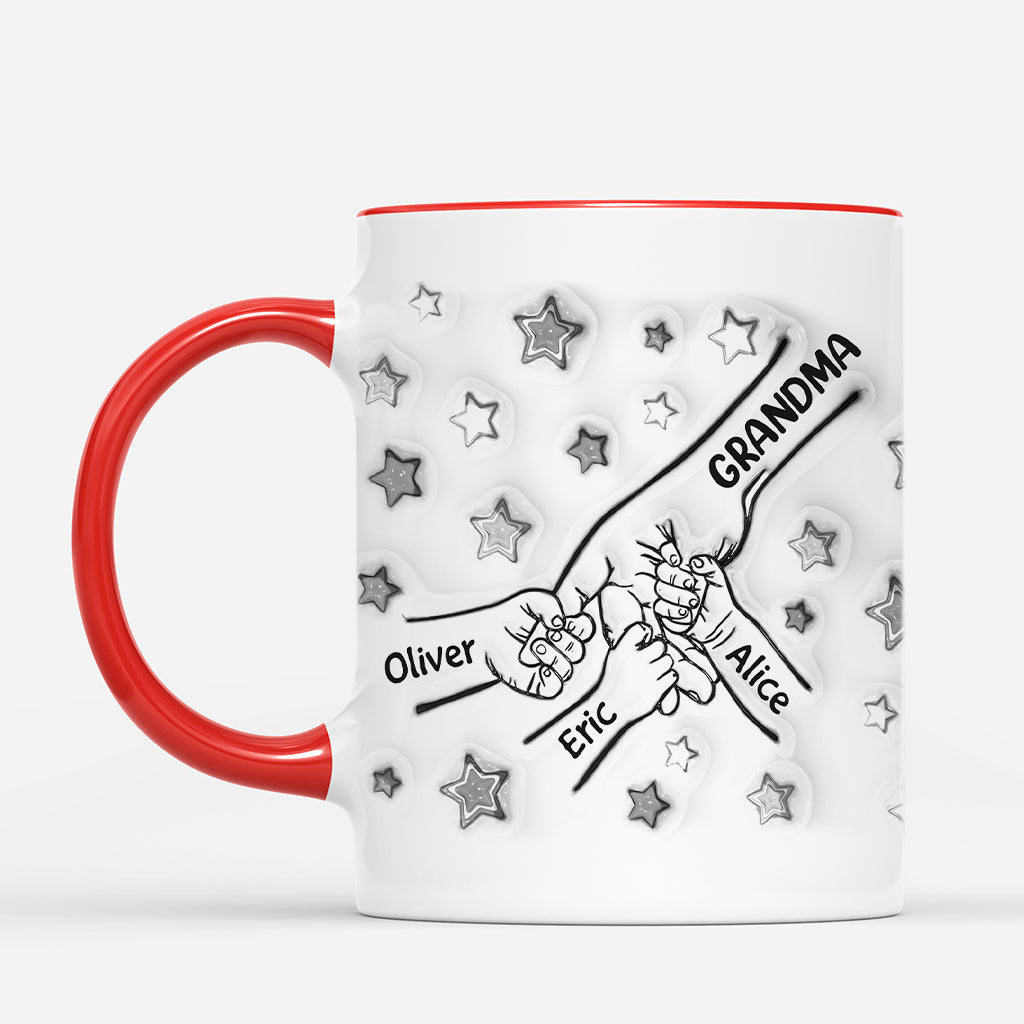 2410MUS2 personalized daddy fist bump with kids and stars mug