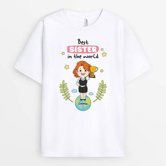 2472AUK1 personalised best sister in the world t shirt