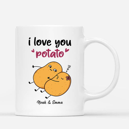 2473MUK1 personalised i love you potato couple mug