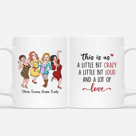 2491MUK1 personalised this is us crazy loud and a lot of love mug