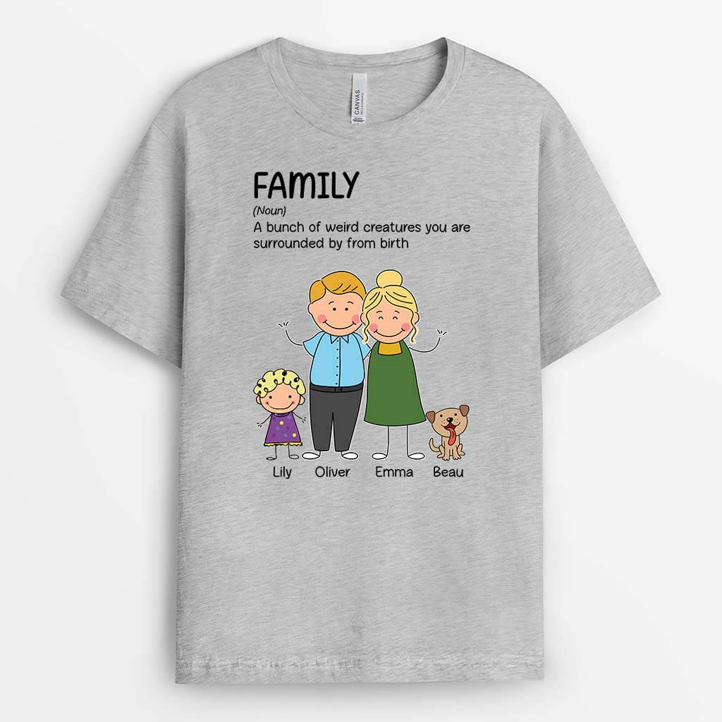 2499AUK1 personalised a family definition t shirt