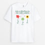 2501AUK1 personalised sisters are different flowers in the same garden t shirt