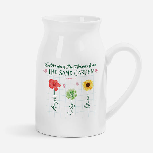 2501OUK1 personalised sisters are different flowers from the same garden_ vase 2501o8l7e