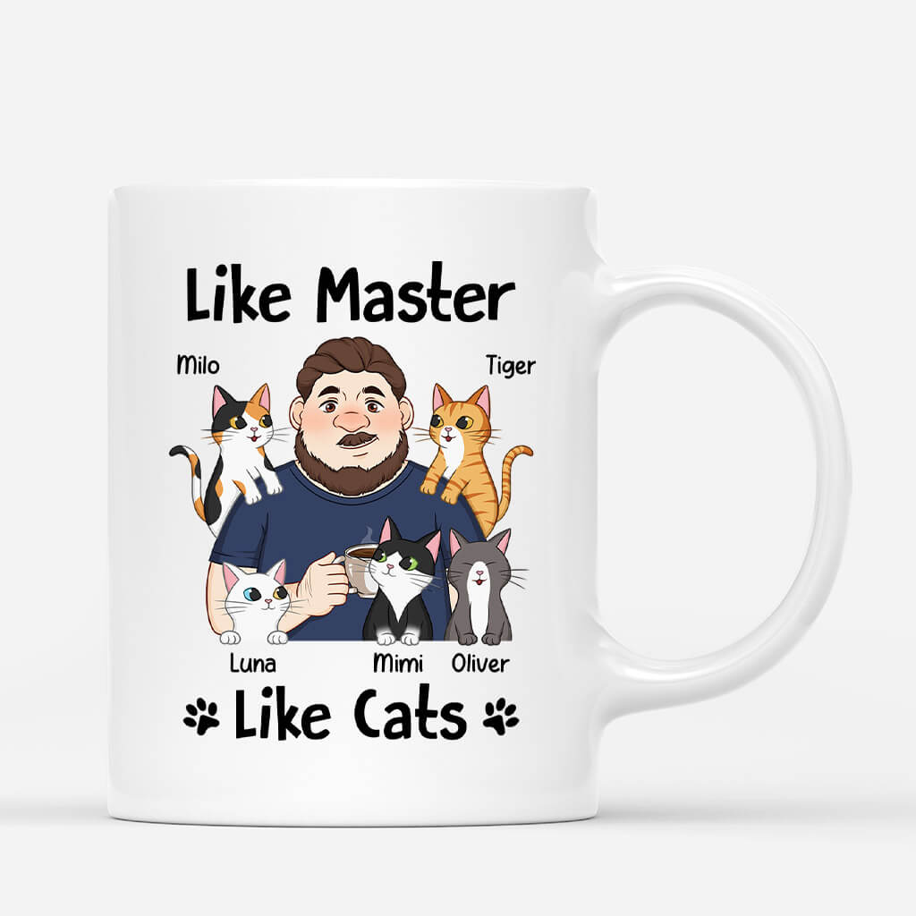 2531MUK1 like master like cats mug personalised mug for cat lovers