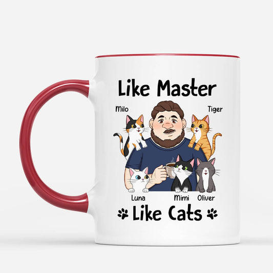 2531MUK2 like master like cats mug personalised mug for cat lovers