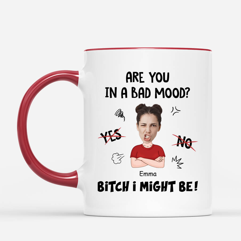 2533MUK4 personalised are you in a bad mood funny mug