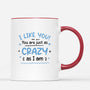 2547MUK3 i like you because you are just as crazy as i am mug personalised mug for her