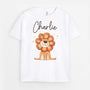 2587AUK1 cute lion mug personalised t shirt for kids