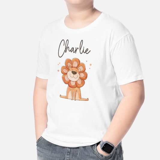 2587AUK2 cute lion mug personalised t shirt for kids