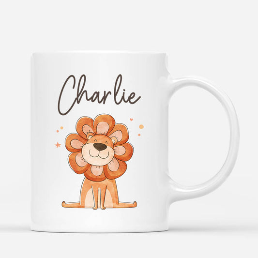 2587MUK1 cute lion mug personalised mug for kids