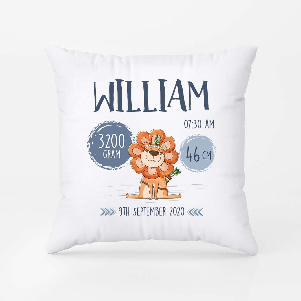 2588PUK2 birth height and weight  personalised pillow for kids