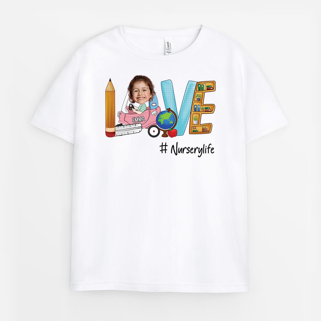 2613AUK1 love nurserylife  personalised t shirt for kids