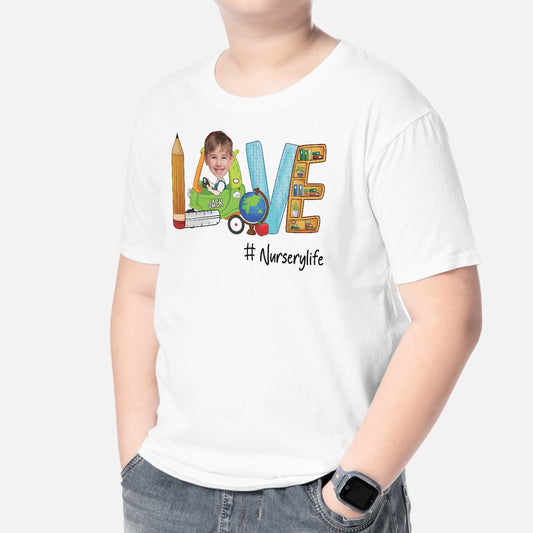 2613AUK2 love nurserylife  personalised t shirt for kids