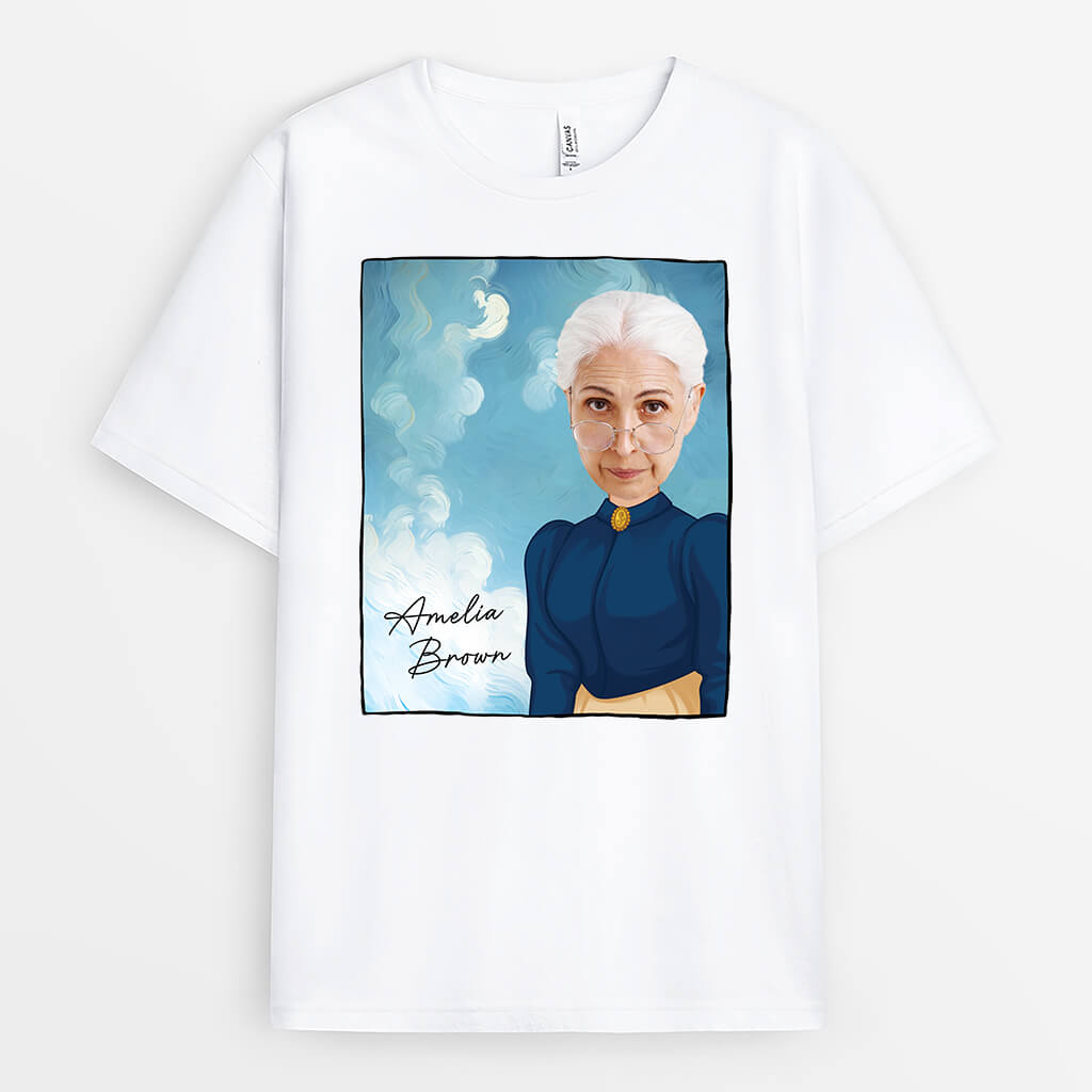 2629AUK1 a womans face  personalised t shirt printing for art lovers