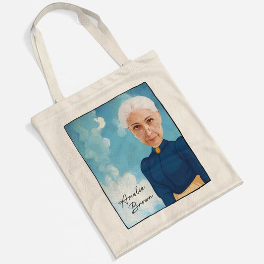 2629BUK2 a womans face  personalised tote bags uk for art lovers