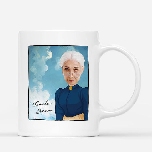 2629MUK1 a womans face  custom mugs uk for art lovers