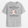 2637AUK1 time to be a unicorn  personalised childrens t shirt printing