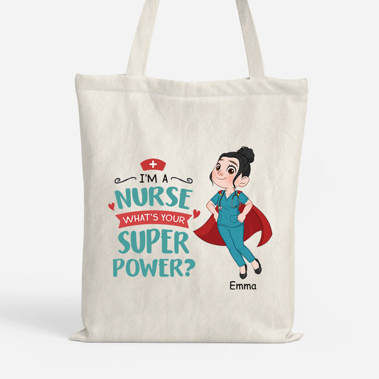 2639BUK1 im a nurse whats your superpower  custom canvas tote bag_3feae126 b1ec 43e9 9454 3899e802ab57