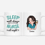 2640MUK1 sleep all day nurse all night  custom mug for her