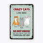 2642EUK1 crazy cats live here do not knock  custom metal sign for cat lovers_b33097e9 c4d6 45bc 8b55 4cd8b6308347