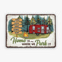 2646EUK1 home is where we park it  custom metal signs uk for family