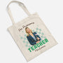 2653BUK2 an awesome teacher  personalised canvas tote bag for female