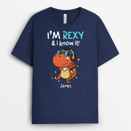 2667AUK1 im rexy and i know it  funny customised t shirt for men