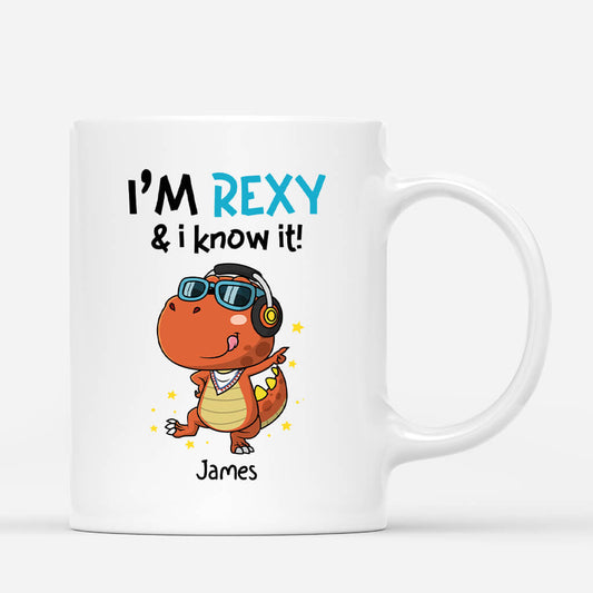 2667MUK1 im rexy and i know it  customisable mugs for men