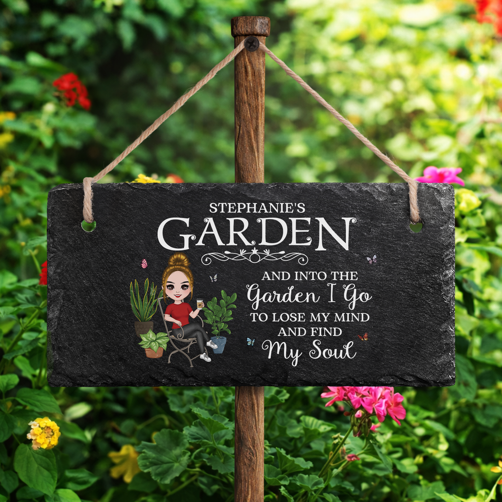 2679AUS2 personalized slate garden signs gardening gifts for women 2679ae8h8h