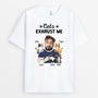 2706AUK2 cats exhaust me  funny personalised t shirt for cat lovers