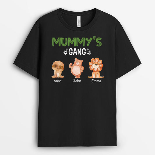 2716AUK1 daddys gang with animals  customised t shirts for him