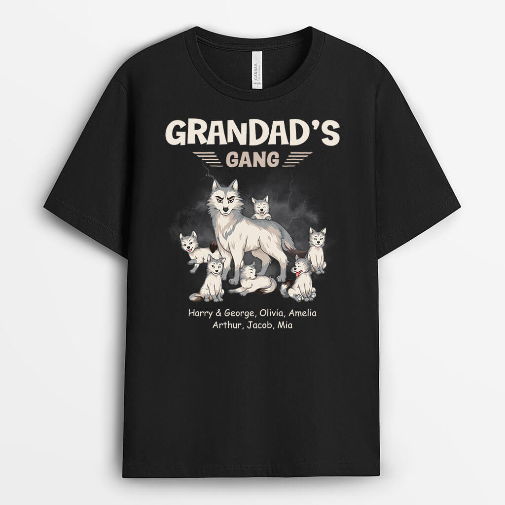 2731AUK2 grandads gang wolves  custom print t shirt for men