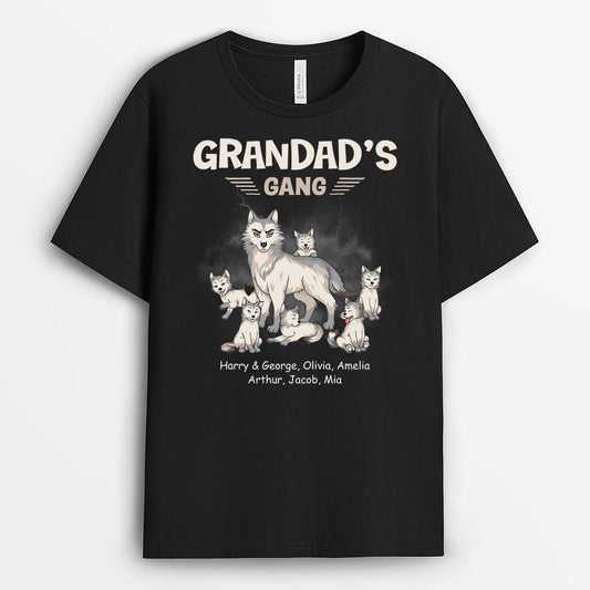 2731AUK2 grandads gang wolves  custom print t shirt for men