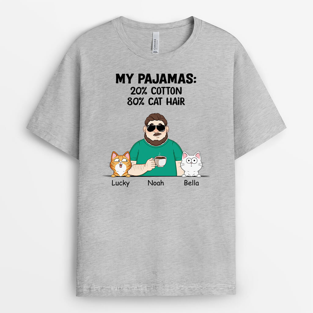 2735AUK2 my shirt 20_ cottton 80_ cat hair  personalised presents for cat lovers