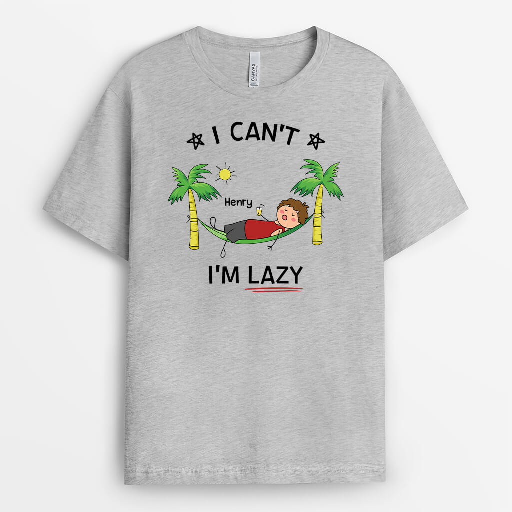 2737AUK2 i cant im lazy  custom t shirt uk for women