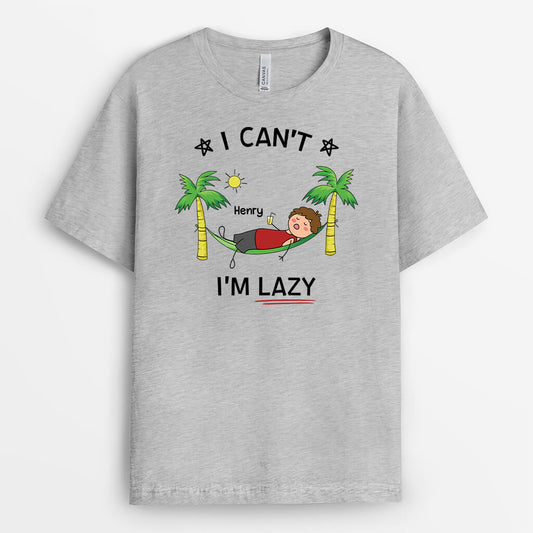 2737AUK2 i cant im lazy  custom t shirt uk for women