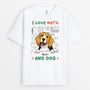 2746AUS1 love math and dogs t shirt  custom dog inspired gifts