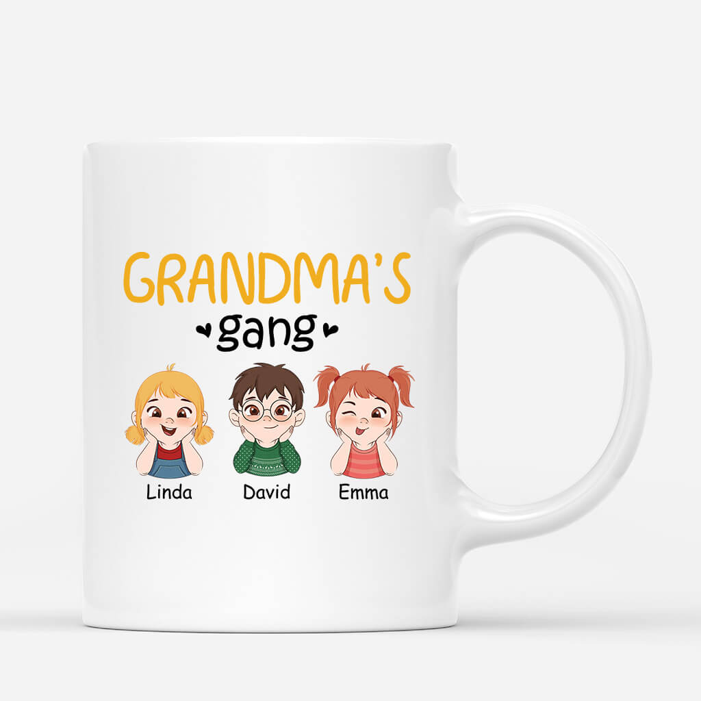 2747MUK1 grandmas gang mug  personalised gifts for grandma