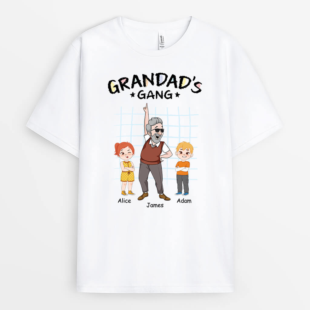 2756AUK1 grandads gang point hand up  custom funny t shirt