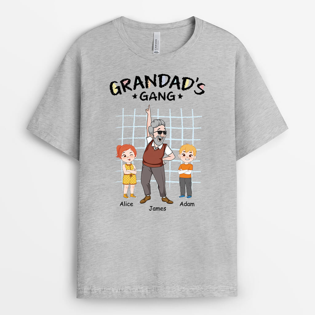 2756AUK2 grandads gang point hand up  custom funny t shirt designs