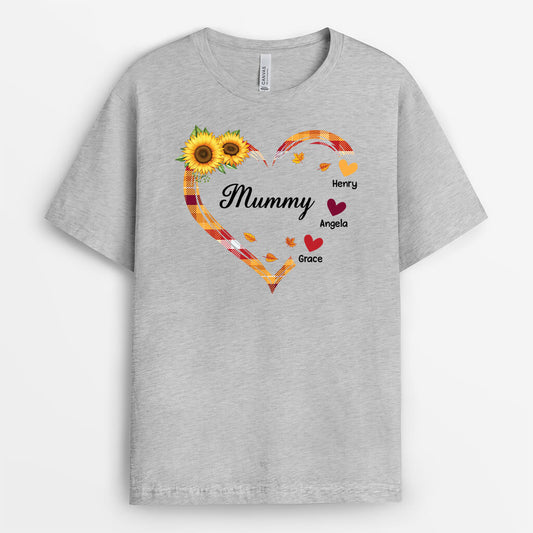 2765AUK2 grandma sunflower t shirts  customised autumn themed gifts