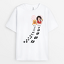 2768AUS1 paw prints and footprints t shirt  personalised dog gifts for humans