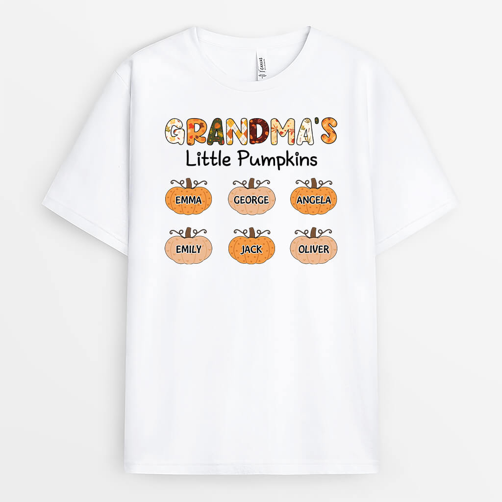 2772AUK1 mummys little pumpkin t shirt  personalised autumnal gifts